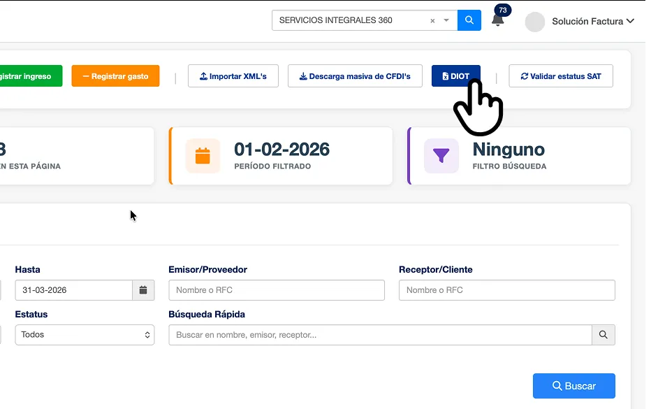 Genera tu DIOT automaticamente a partir de tus XML.