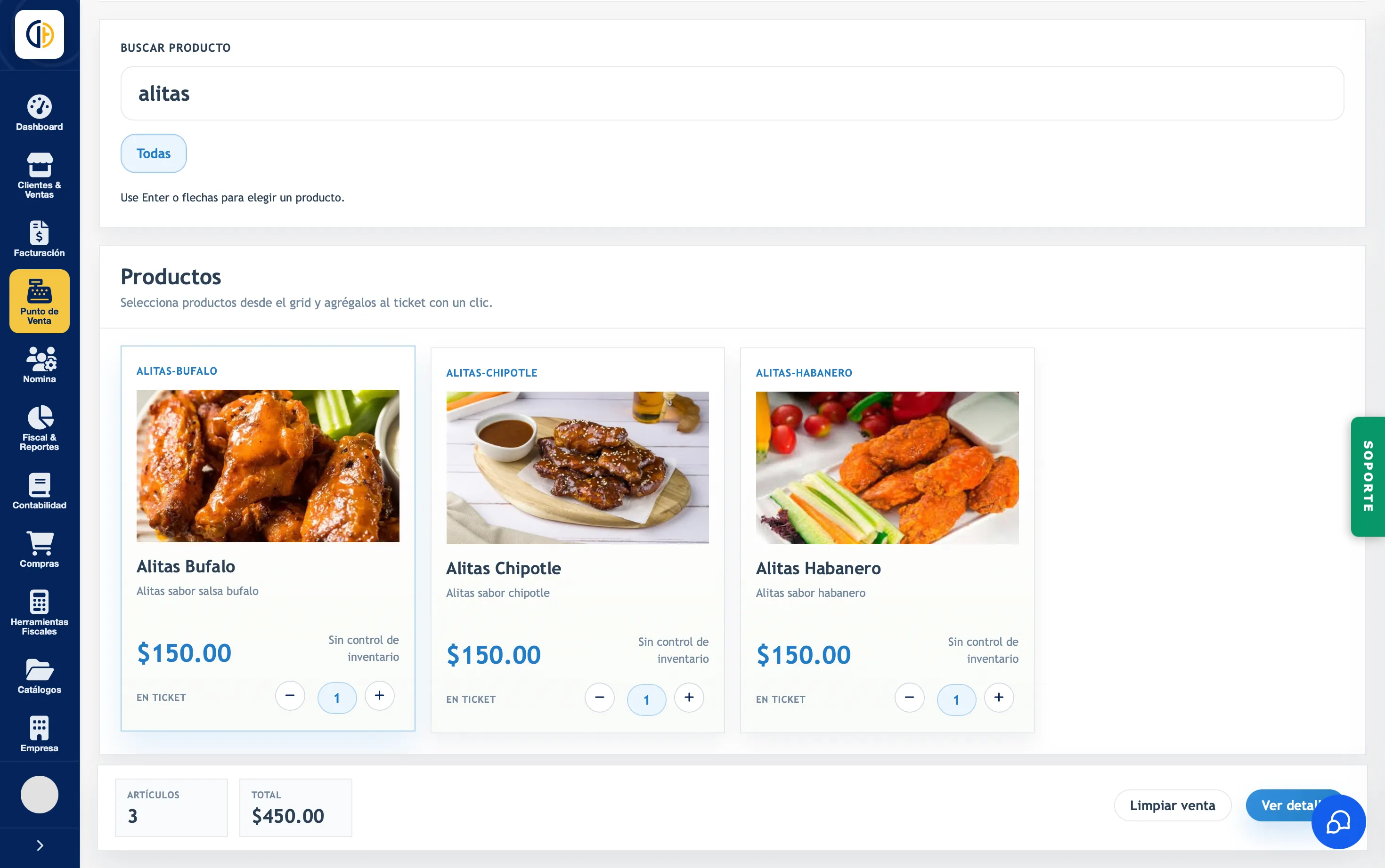 Módulo Punto de Venta de Solución Factura